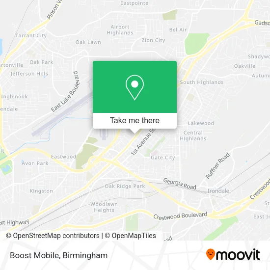 Mapa de Boost Mobile