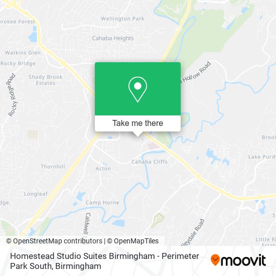 Homestead Studio Suites Birmingham - Perimeter Park South map