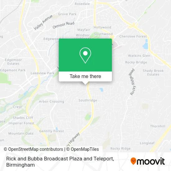 Rick and Bubba Broadcast Plaza and Teleport map