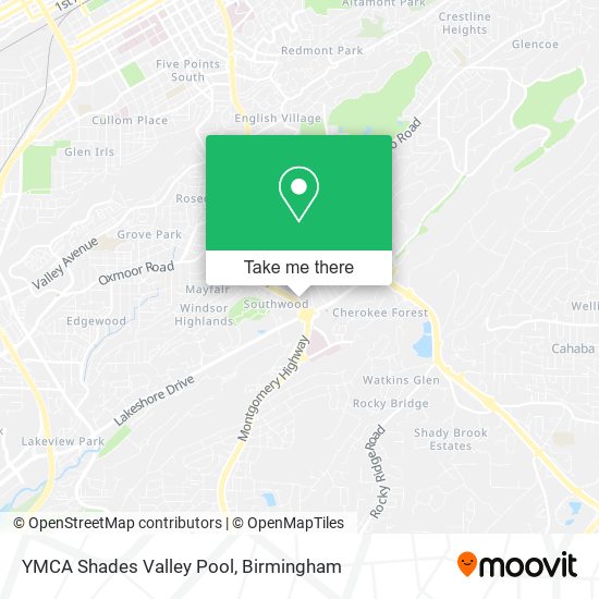 YMCA Shades Valley Pool map