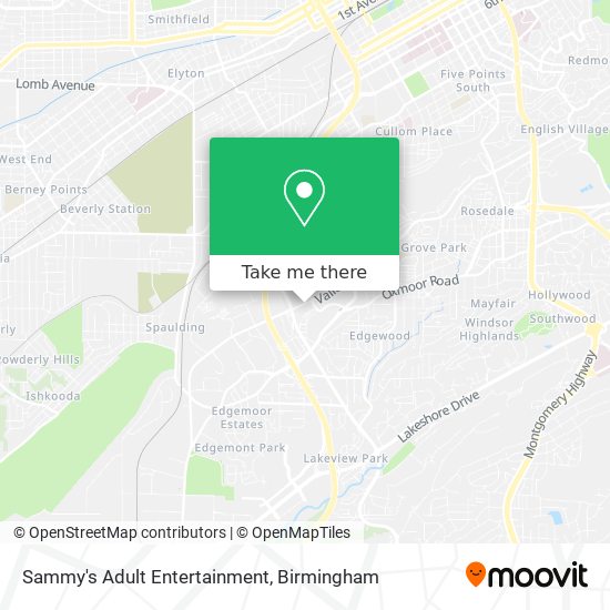 Sammy's Adult Entertainment map