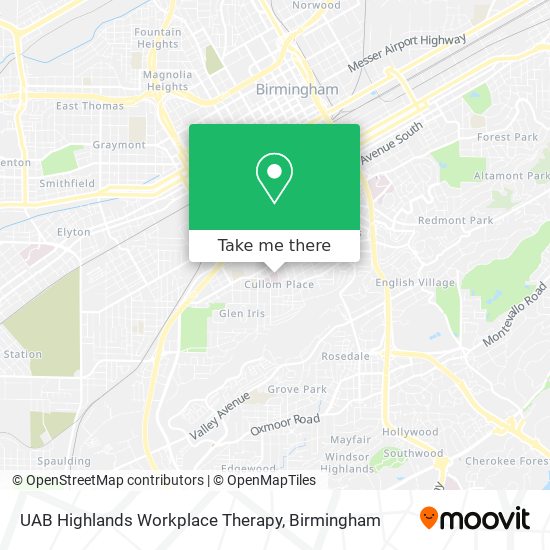 Mapa de UAB Highlands Workplace Therapy