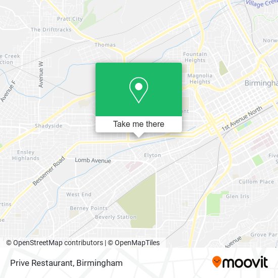 Prive Restaurant map