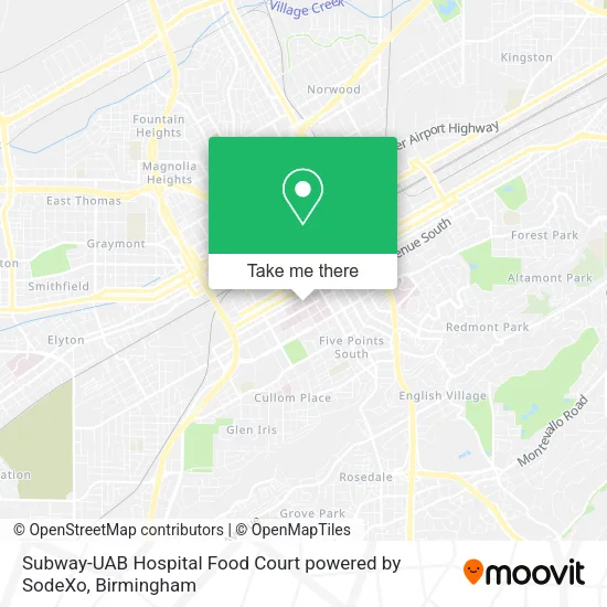 Mapa de Subway-UAB Hospital Food Court powered by SodeXo