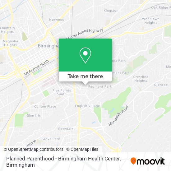 Mapa de Planned Parenthood - Birmingham Health Center