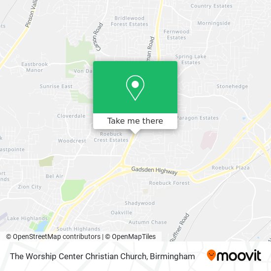 The Worship Center Christian Church map