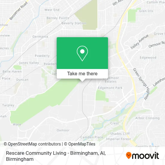 Rescare Community Living - Birmingham, Al map