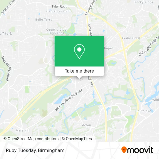 Ruby Tuesday map