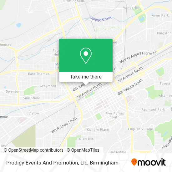 Prodigy Events And Promotion, Llc map