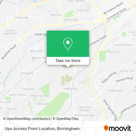 Ups Access Point Location map