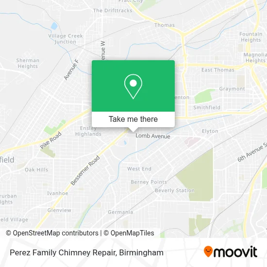 Perez Family Chimney Repair map
