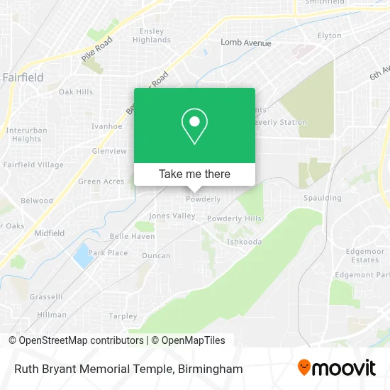 Ruth Bryant Memorial Temple map