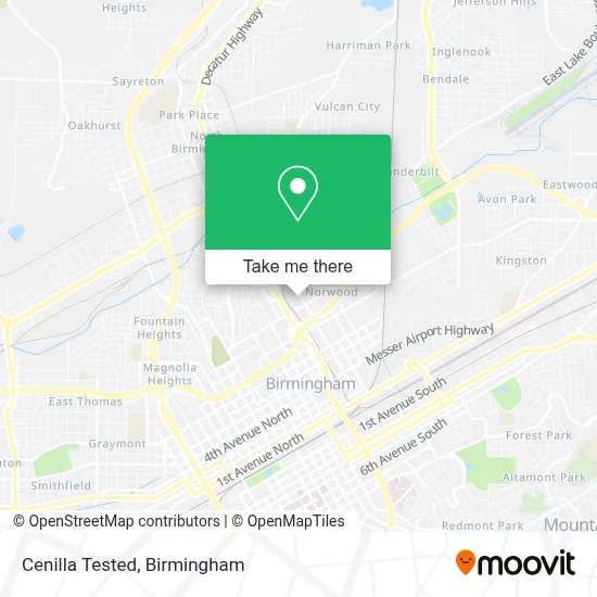 Cenilla Tested map