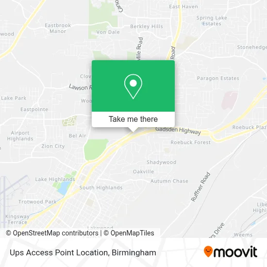 Ups Access Point Location map