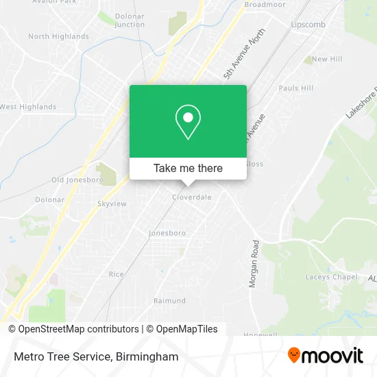 Metro Tree Service map