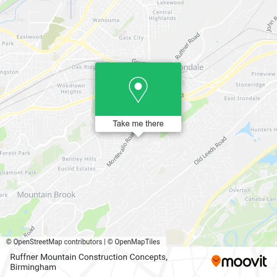 Ruffner Mountain Construction Concepts map