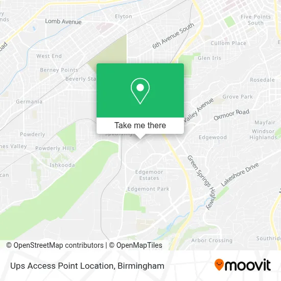 Mapa de Ups Access Point Location
