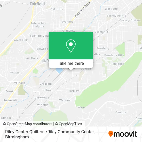 Mapa de Riley Center Quilters /Riley Community Center