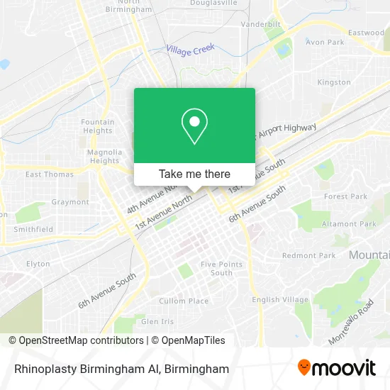 Rhinoplasty Birmingham Al map