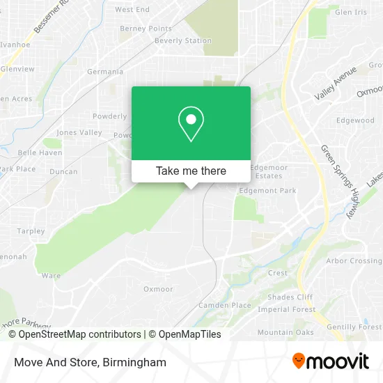 Move And Store map