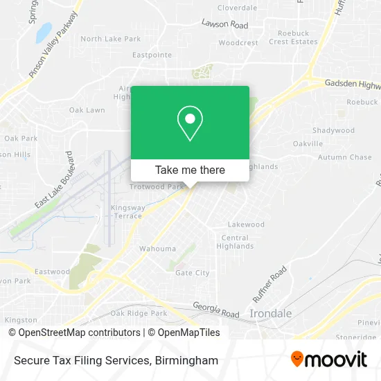 Secure Tax Filing Services map