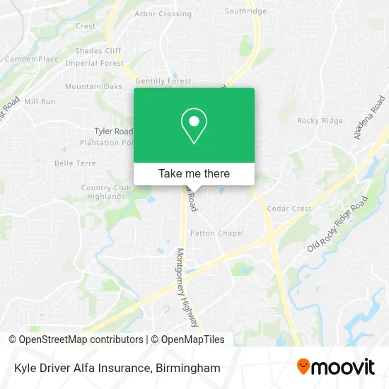Kyle Driver Alfa Insurance map