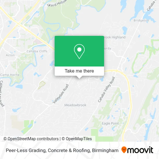 Peer-Less Grading, Concrete & Roofing map