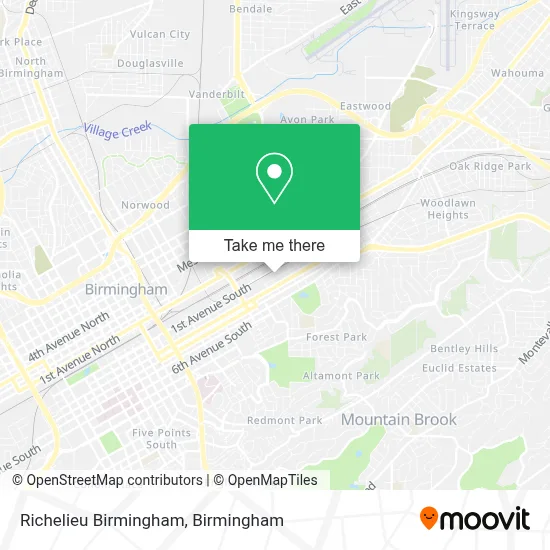 Richelieu Birmingham map