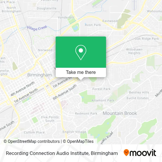 Recording Connection Audio Institute map