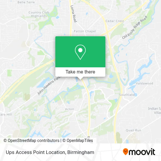 Ups Access Point Location map