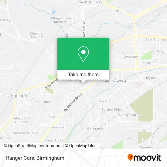 Ranger Care map
