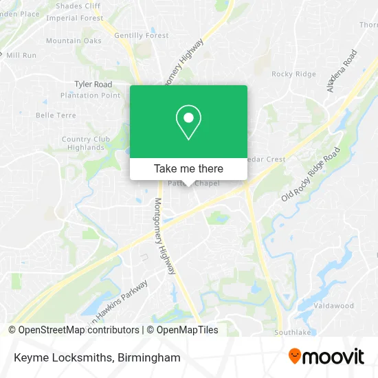 Keyme Locksmiths map
