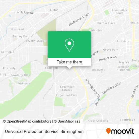Universal Protection Service map