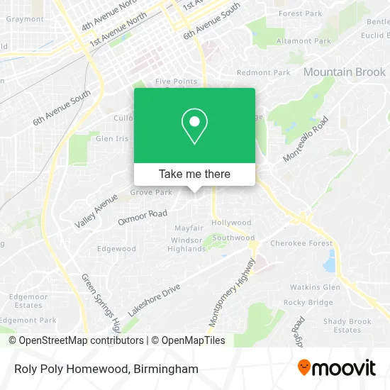 Mapa de Roly Poly Homewood