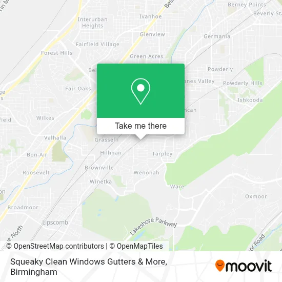 Squeaky Clean Windows Gutters & More map