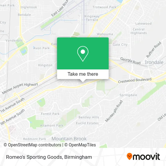 Romeo's Sporting Goods map