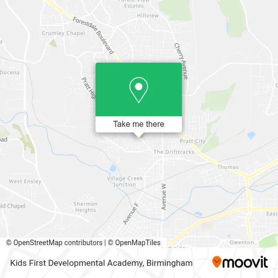 Kids First Developmental Academy map