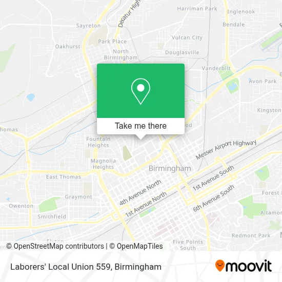 Laborers' Local Union 559 map