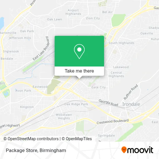 Package Store map