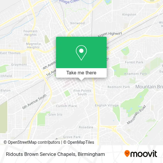 Mapa de Ridouts Brown Service Chapels