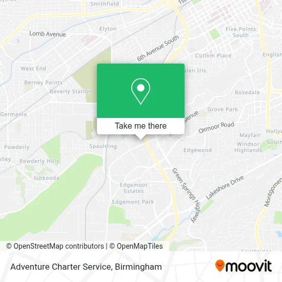 Mapa de Adventure Charter Service