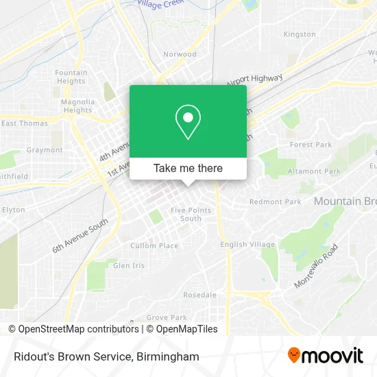 Ridout's Brown Service map