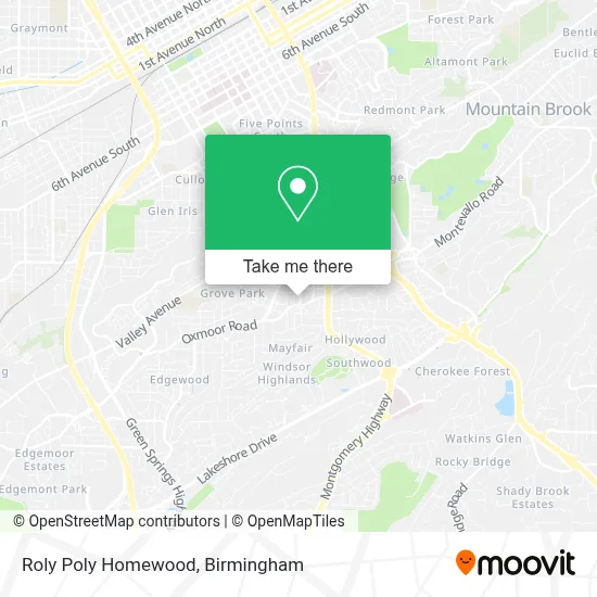 Mapa de Roly Poly Homewood