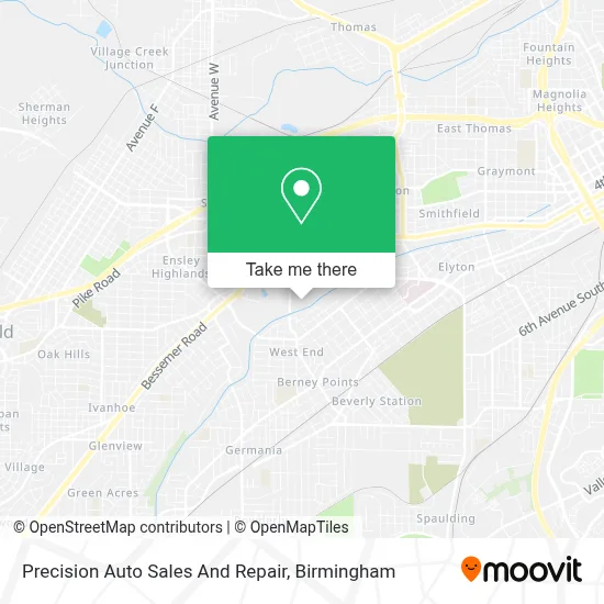 Precision Auto Sales And Repair map