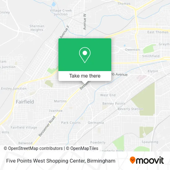 Five Points West Shopping Center map