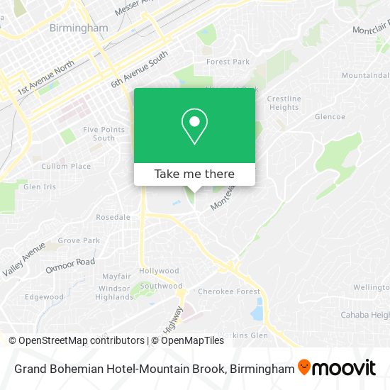 Grand Bohemian Hotel-Mountain Brook map