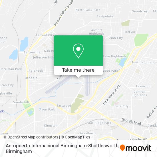 Aeropuerto Internacional Birmingham-Shuttlesworth map