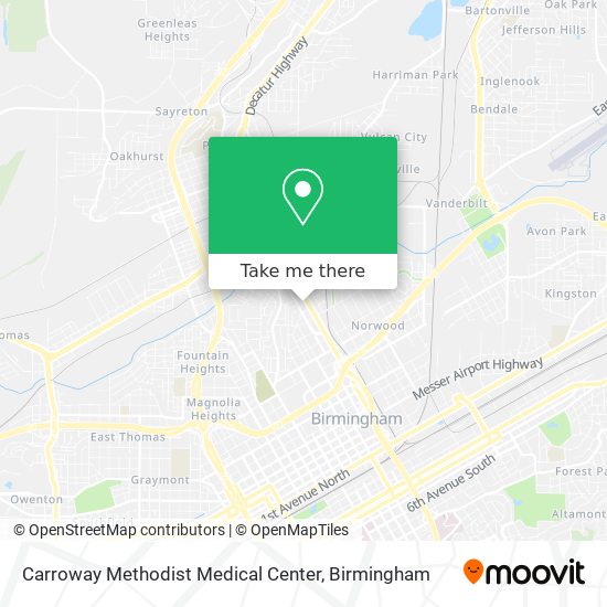Mapa de Carroway Methodist Medical Center