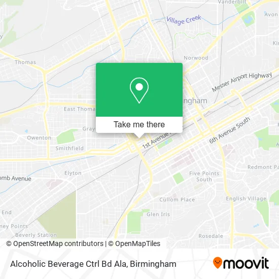 Alcoholic Beverage Ctrl Bd Ala map
