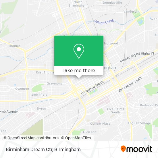 Birminham Dream Ctr map